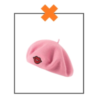 Kinder baret roze lips